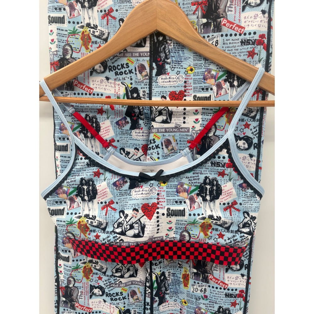 Strawberry Western Set Women‎ Size Medium Art to Wear Blue Festival - Picture 2 of 14